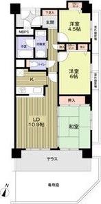 ライオンズマンション瑞穂中根町(3LDK/1階)の間取り写真