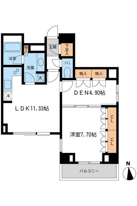 レジデンス白金コローレ(1SLDK/3階)の間取り写真