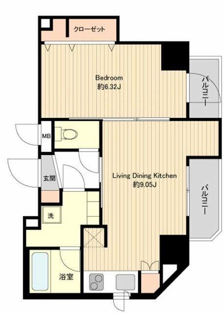 プライムアーバン板橋区役所前(1LDK/11階)の間取り写真