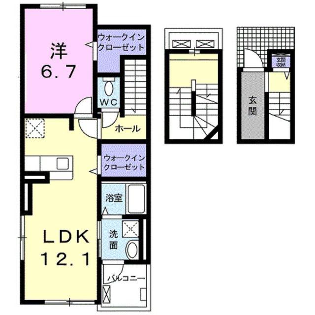 グレイス・ファイン(1LDK/3階)の間取り写真