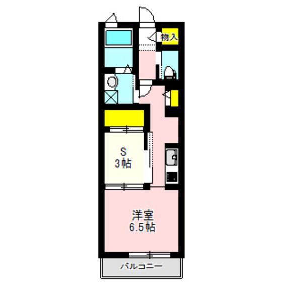 MAST LIFE NEXT高崎(1SK/2階)の間取り写真