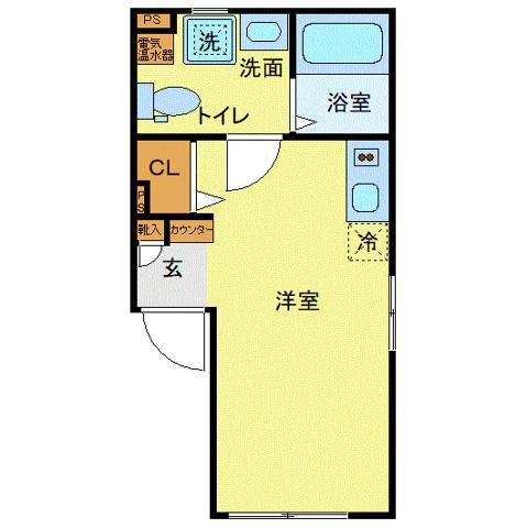 KOUSOU秋葉原(ワンルーム/1階)の間取り写真