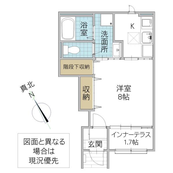 大曽根原町アパート2(1K/1階)の間取り写真