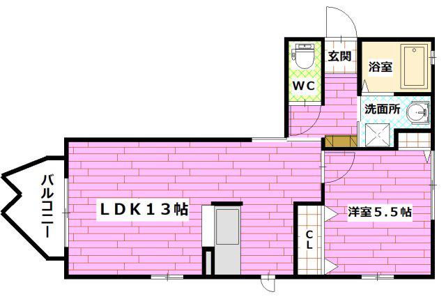 レーヴィンス温品 弐番館(1LDK/1階)の間取り写真