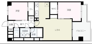 トキワパレス(2LDK/9階)の間取り写真
