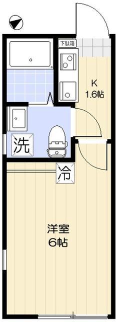 ヴェルデ保谷(1K/3階)の間取り写真