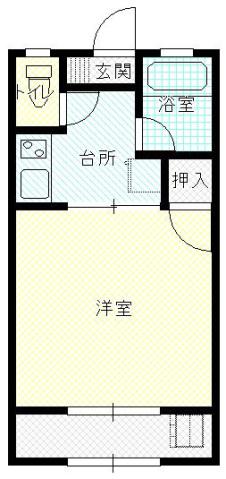 ヴィラみそのう(1K/1階)の間取り写真