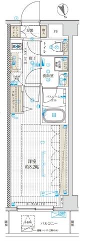 ブライズ神楽坂DUE(1K/2階)の間取り写真