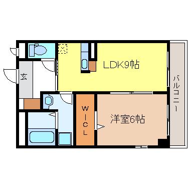エンジェルコート(1LDK/3階)の間取り写真
