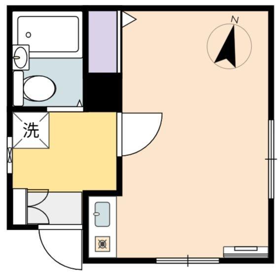 田柄2丁目アパートメント(ワンルーム/1階)の間取り写真