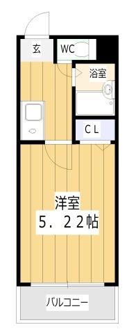 ENA阿波座西(1K/7階)の間取り写真