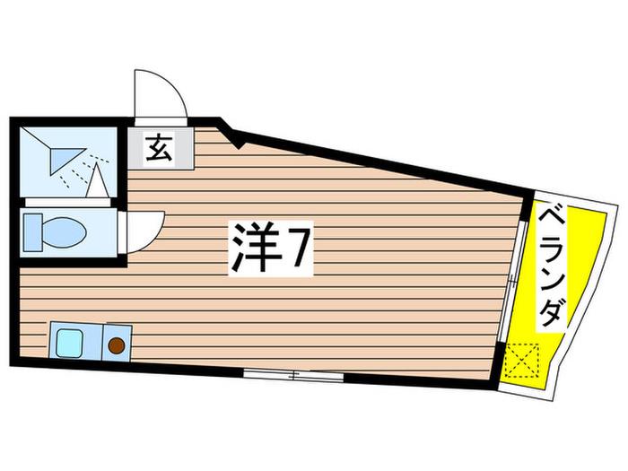 ファーストパレス厚木(ワンルーム/1階)の間取り写真