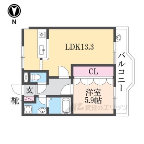 プラムハウスⅡ(1LDK/2階)の間取り写真