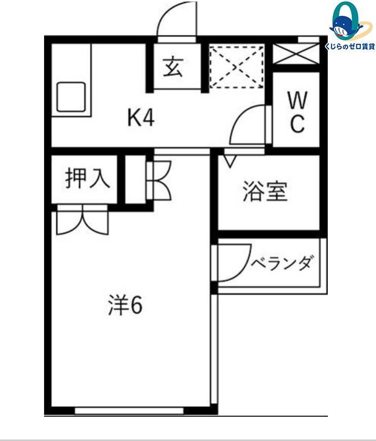 JSハイツ(ワンルーム/2階)の間取り写真