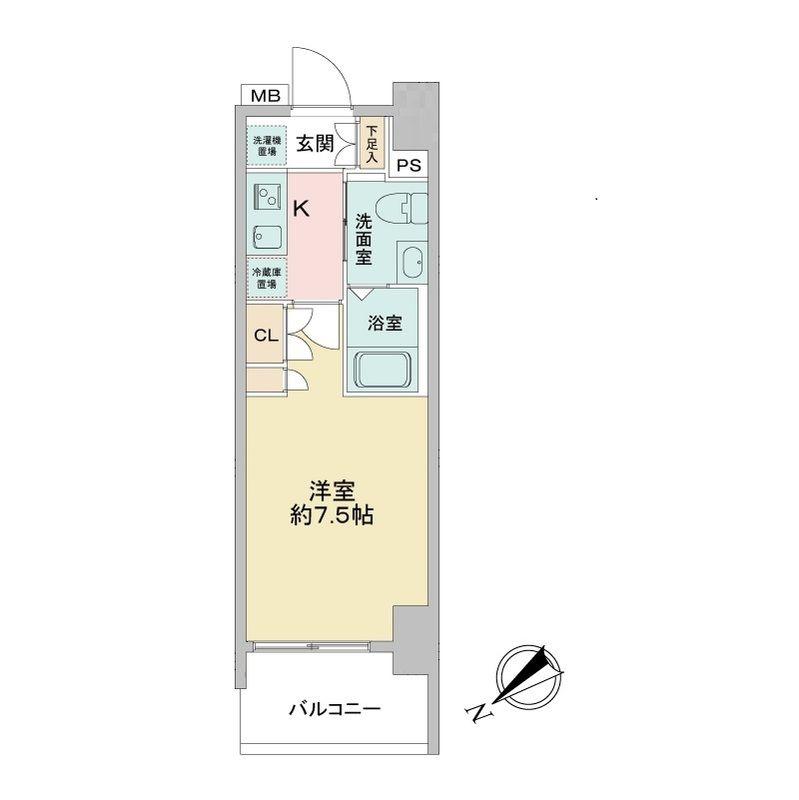 LA DOUCEURお花茶屋I(1K/5階)の間取り写真
