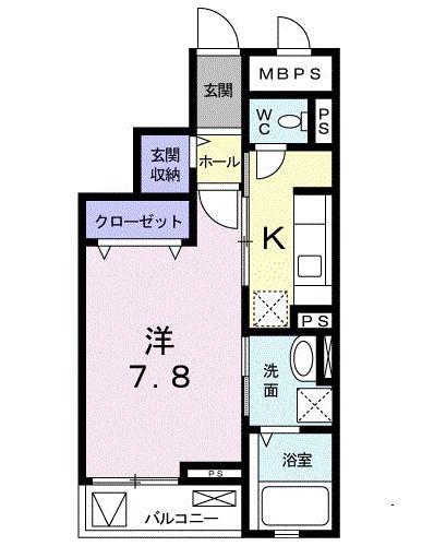 メゾン ド リッシュ(1K/3階)の間取り写真
