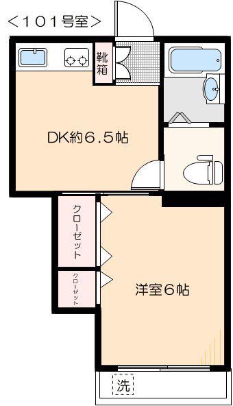 エクセル西荻(1DK/1階)の間取り写真