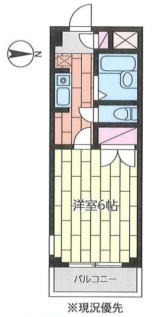 サンホワイト日吉(1K/2階)の間取り写真