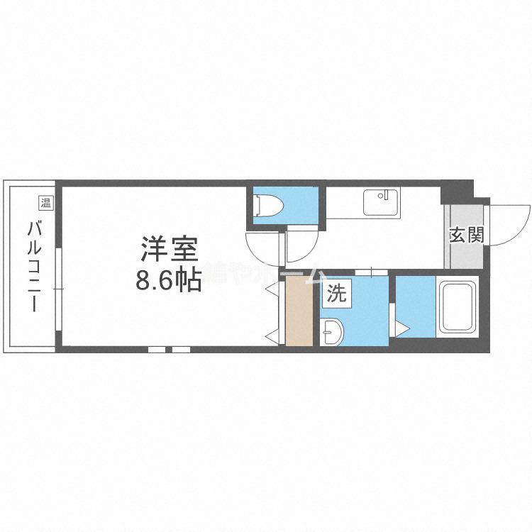 フジパレス我孫子前駅西II番館(1K/1階)の間取り写真