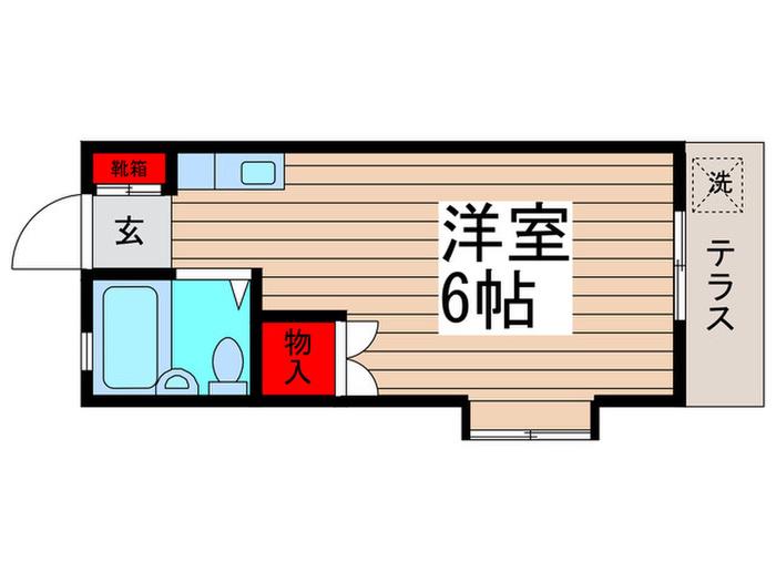 メゾン直希(ワンルーム/1階)の間取り写真