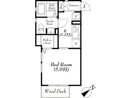 NERO(1K/1階)の間取り写真