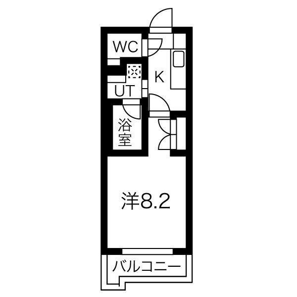 ソフィア本山(1K/5階)の間取り写真