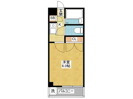 清光ハイツOSHIKIRI(1K/1階)の間取り写真