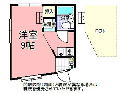 スイフコーポB棟(ワンルーム/2階)の間取り写真