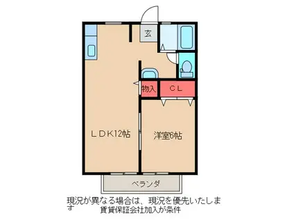 パナホーム三松(1LDK/1階)の間取り写真