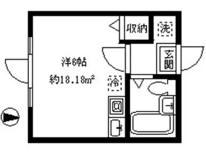 インペリアル東新宿(ワンルーム/2階)の間取り写真