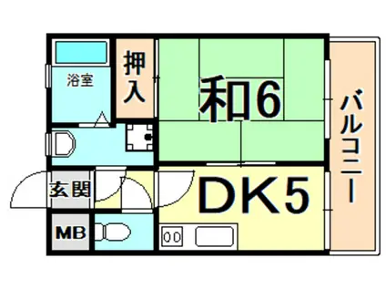 メゾンパピヨン(1DK/3階)の間取り写真