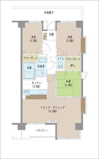 CHATELET M(3LDK/2階)の間取り写真
