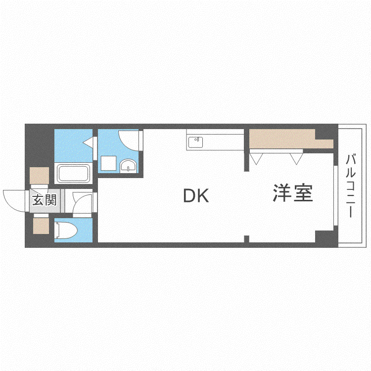 GRATIA(1LDK/6階)の間取り写真