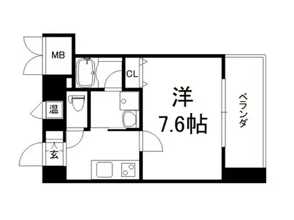 アドバンス神戸アルティス(1K/13階)の間取り写真