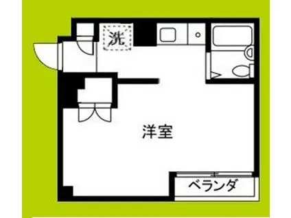 シャローム・松崎(ワンルーム/1階)の間取り写真