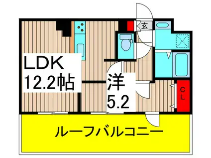 クレストコート綾瀬(1LDK/5階)の間取り写真