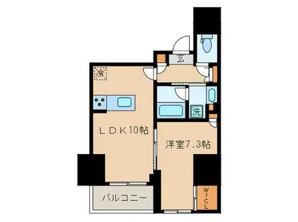 ザ・パークハビオ本郷菊坂(1LDK/4階)の間取り写真