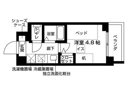 キャンパスヴィレッジ京都衣笠(ワンルーム/5階)の間取り写真
