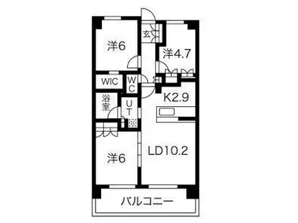 パレステージ金町(3LDK/4階)の間取り写真