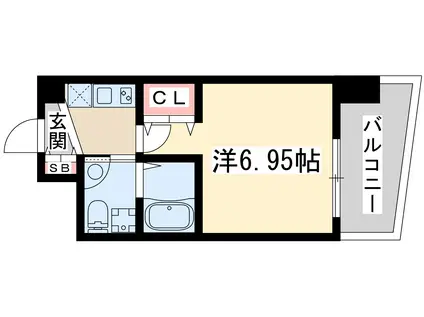 セレニテ江坂ルフレ(1K/7階)の間取り写真