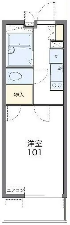 レオパレスあいりす 1階階 間取り