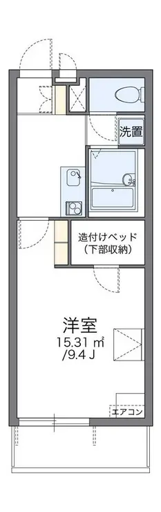 レオパレスあおば 3階階 間取り