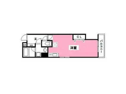 LIVEMAX MOON(ワンルーム/8階)の間取り写真