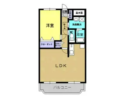 ユーミー伏石II(1LDK/1階)の間取り写真