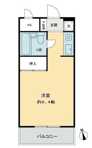 メゾンド西宝町(ワンルーム/1階)の間取り写真