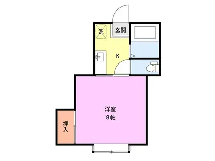 アイビーハウス(1K/2階)の間取り写真