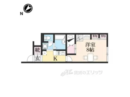 レオパレス亀ヶ窪(1K/1階)の間取り写真