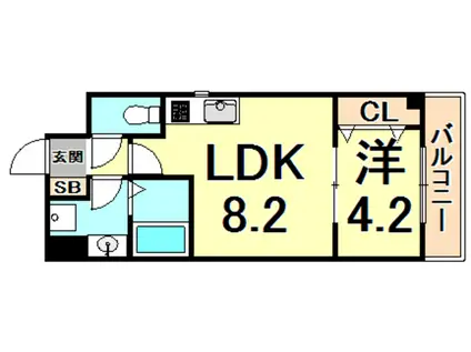 パークステージ夙川(1LDK/3階)の間取り写真