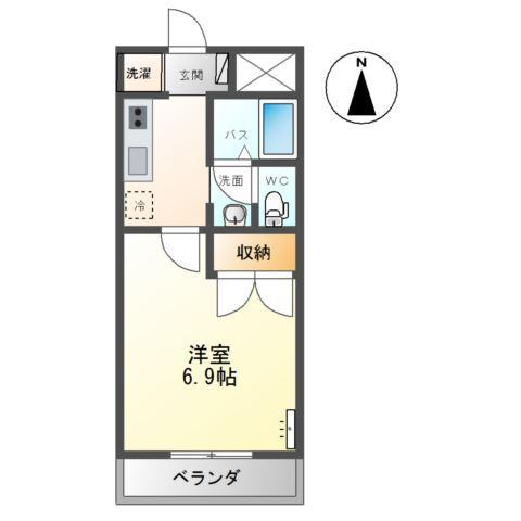 プチポワール(1K/2階)の間取り写真