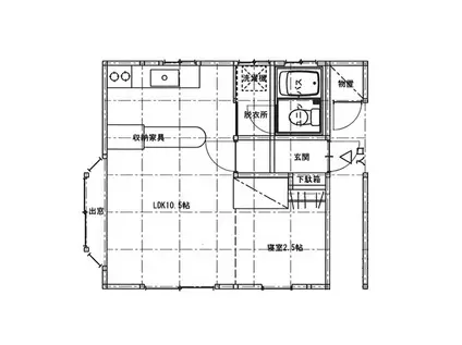 メゾンド・ベー(ワンルーム/1階)の間取り写真